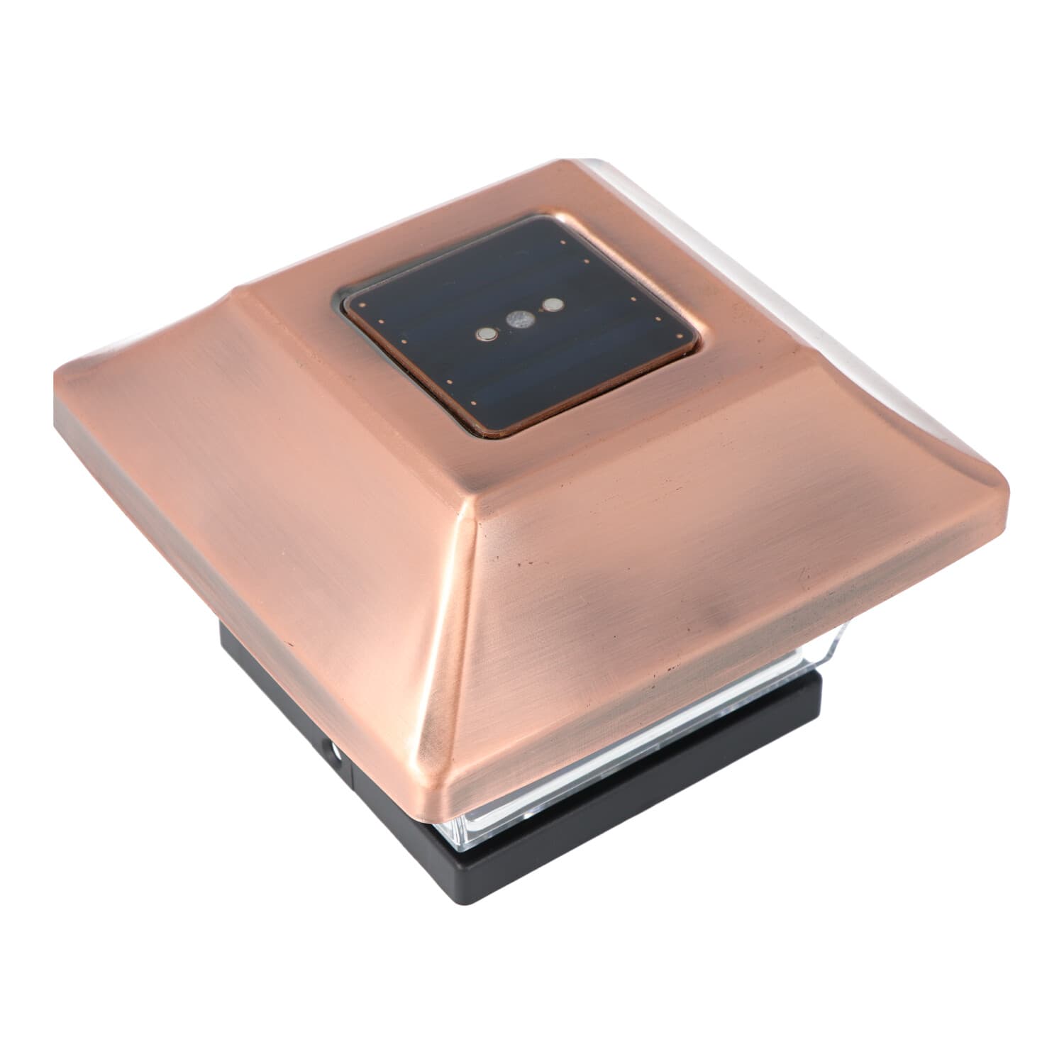 Luminaire de poteau de clôture DuraCell Solar Luminaire à LED pour poteaux de clôture, capuchons de poteau de jardin, poteau de clôture GL067COPDU
