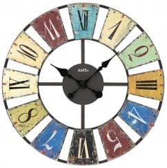 Horloge industrielle grand diamètre Vintage et colorés Ø 50 cm