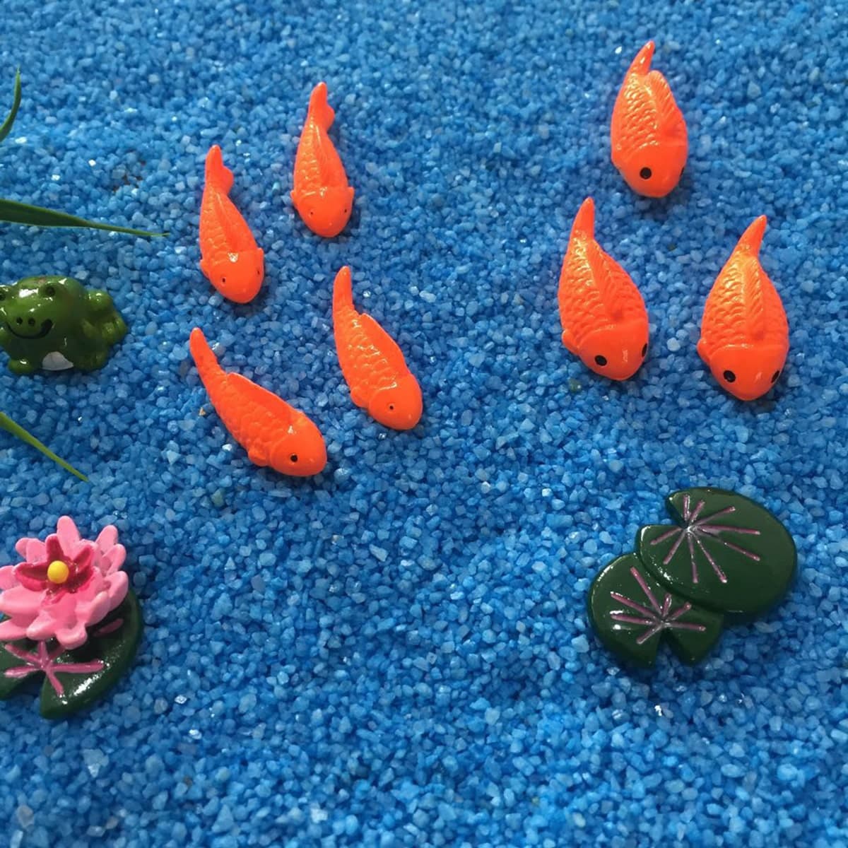 9 pièces Artisanat de décoration de jardin à design poisson