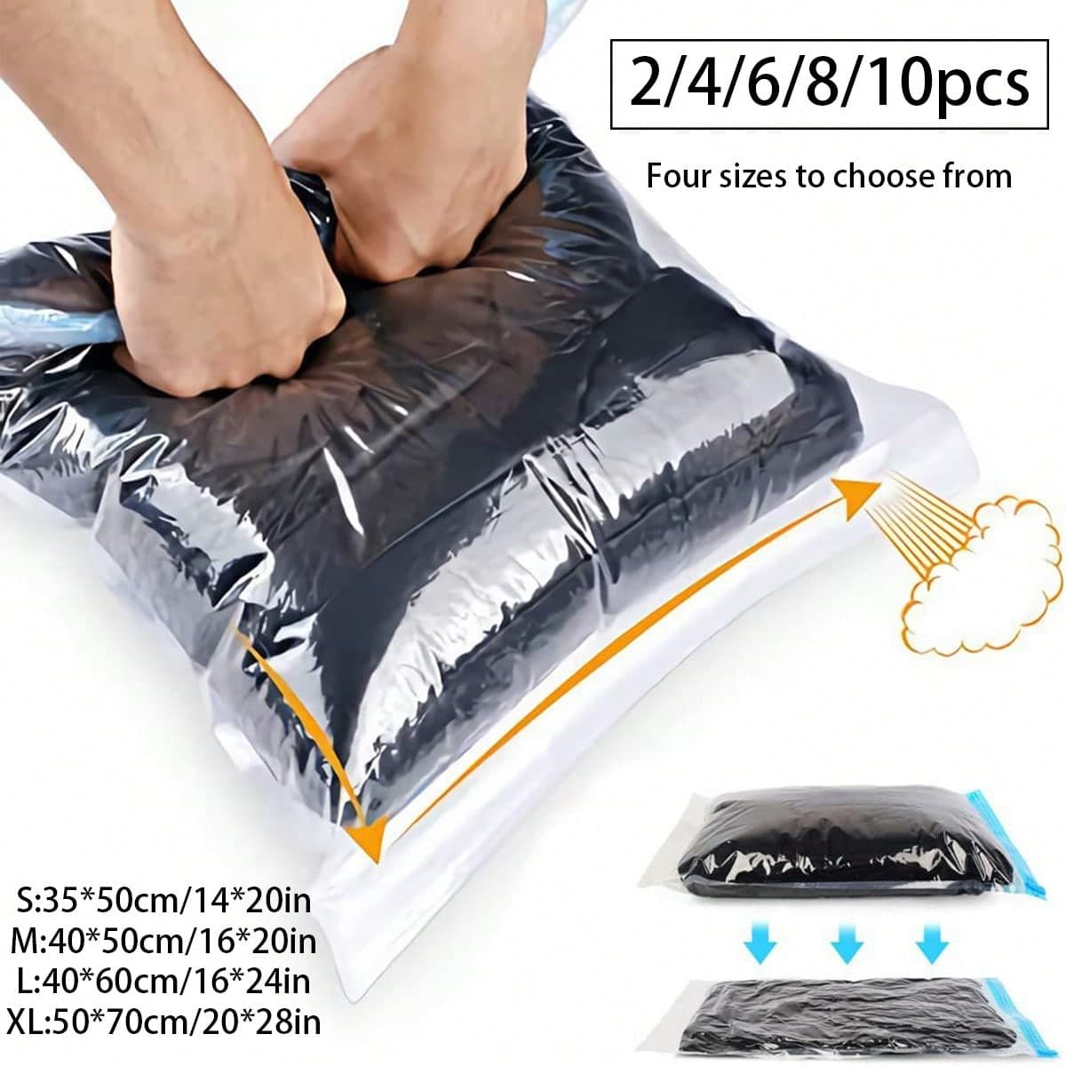 Ensemble De Sacs De Voyage Cubes De Compression Pour Le Rangement De Vêtements Avec Sacs Sous Vide Roulés À La Main
