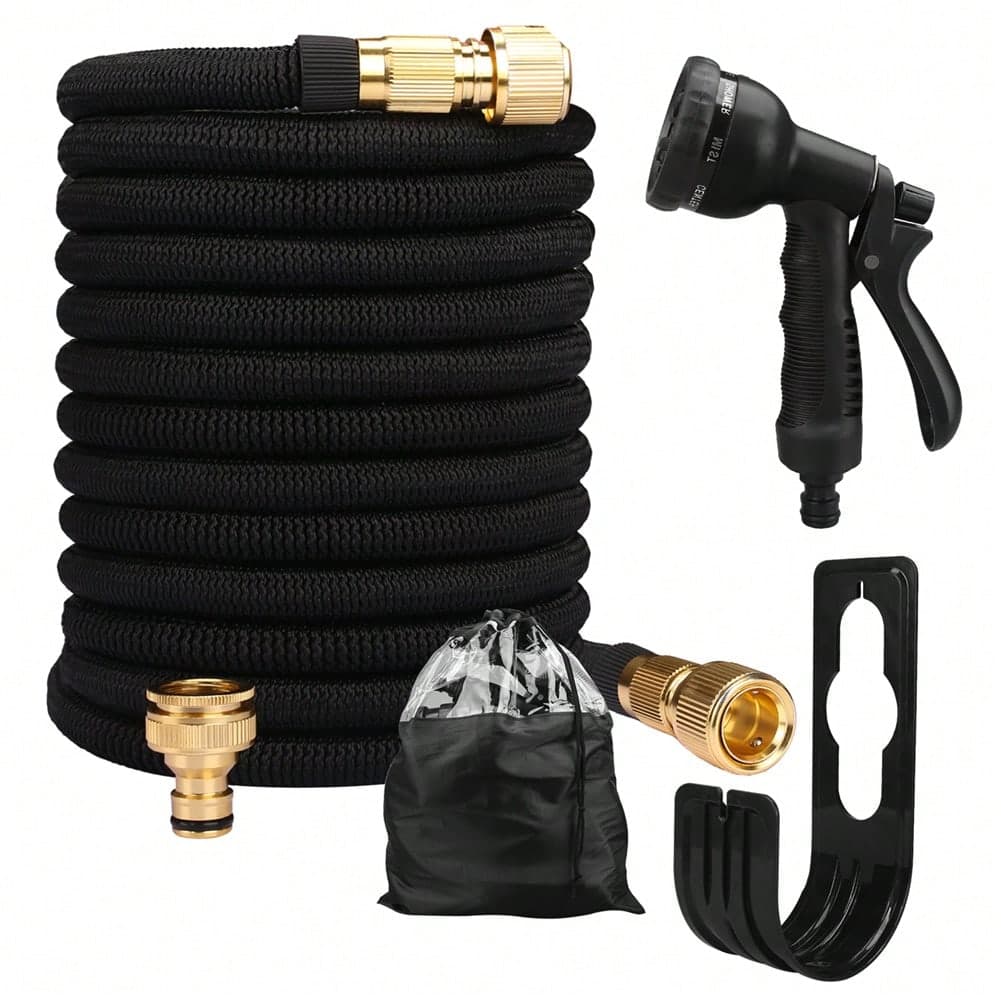 1 set Tuyau de jardin extensible lourd norme EU