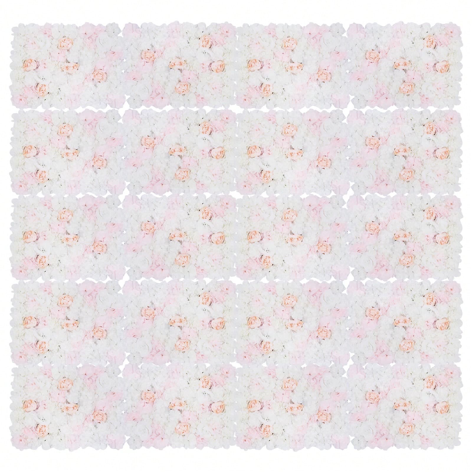 20 Pièces Mur de Fleurs Artificielles DIY 60 x 40 cm, Panneau de Fleurs Artificielles Romantiques Fleur en Soie pour Décoration Murale de Fond de