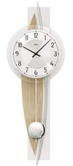 Horloge murale en métal argenté, bois de Sonoma et verre Matière : Bois de Sonoma