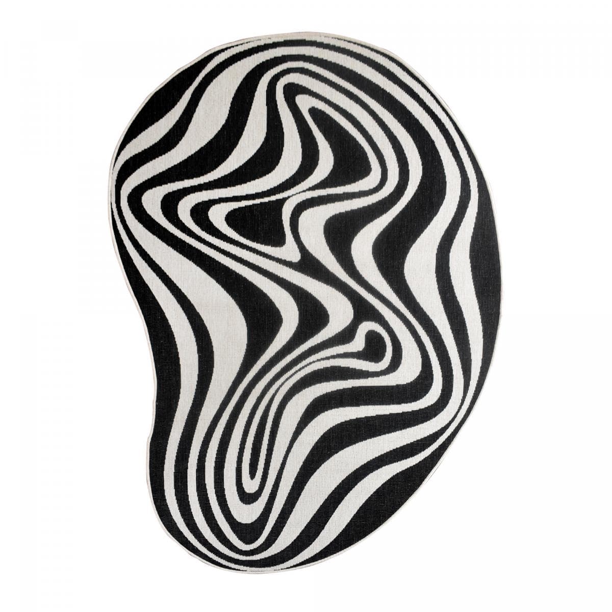 Tapis rond d'extérieur, kilim reversible LYN2 W REVERSIBLE